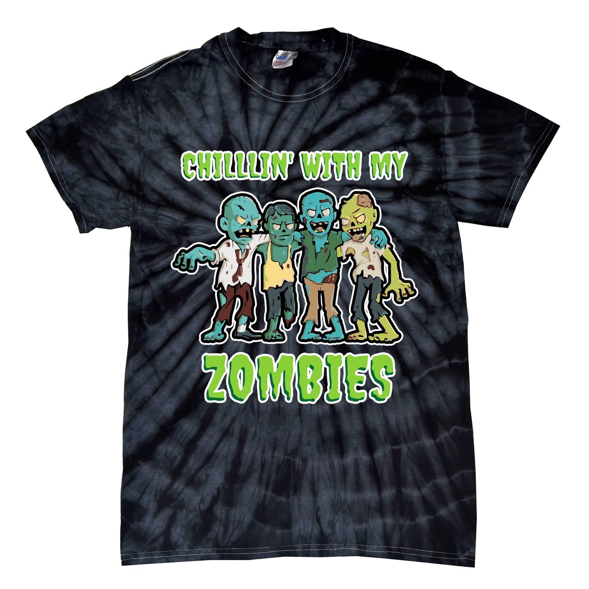 Chillin With My Zombies Tie-Dye T-Shirt