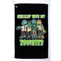 Chillin With My Zombies Golf Towel