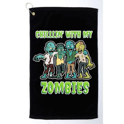 Chillin With My Zombies Platinum Collection Golf Towel