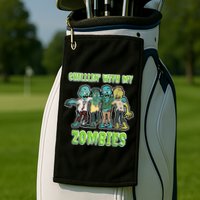 Chillin With My Zombies Golf Towel