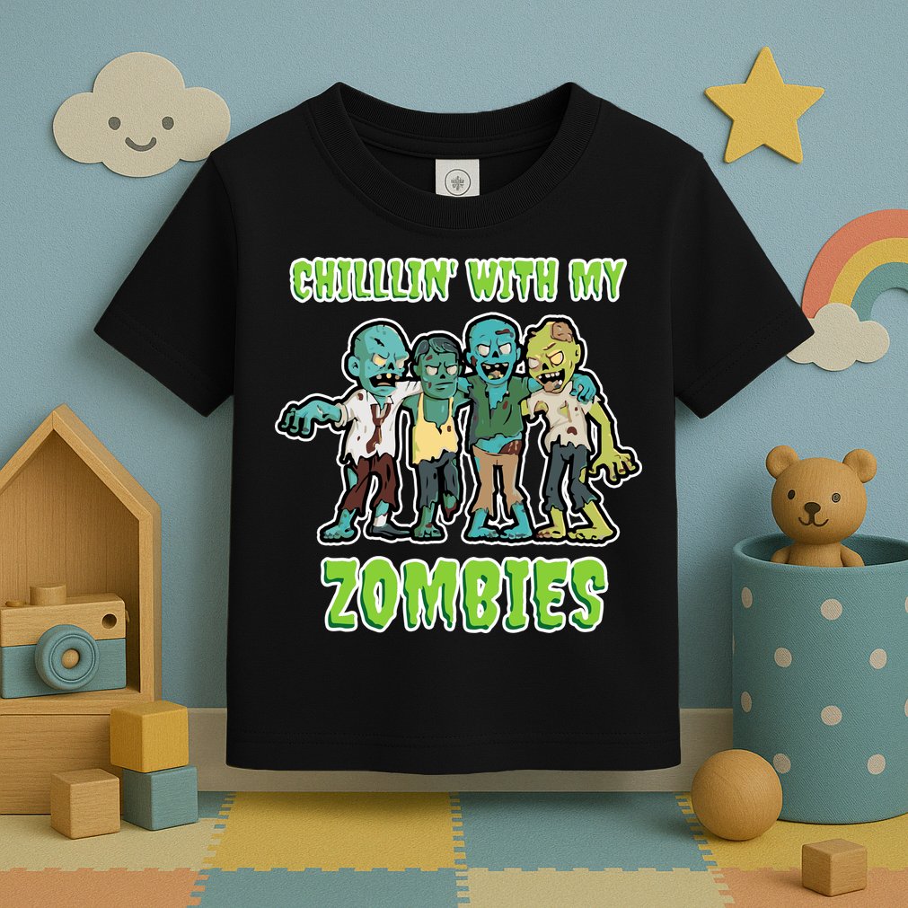 Chillin With My Zombies Toddler T-Shirt