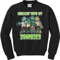 Chillin With My Zombies Kids Sweatshirt