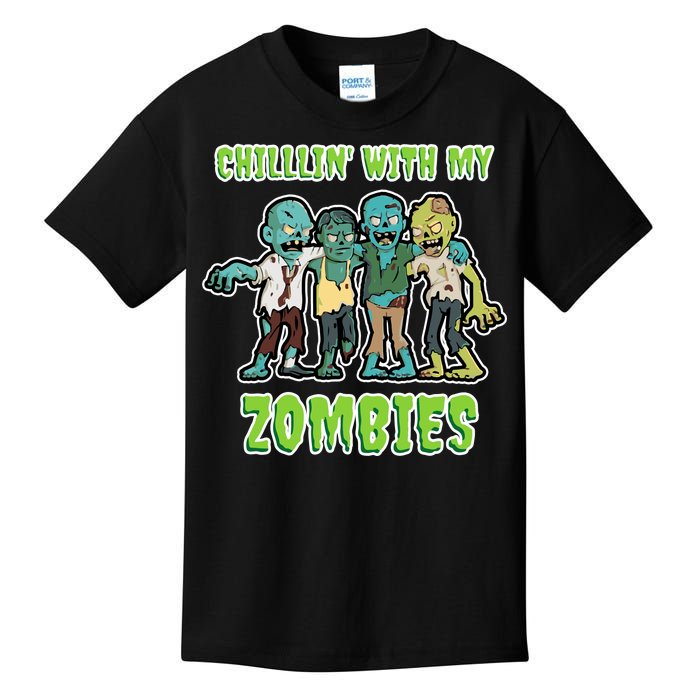 Chillin With My Zombies Kids T-Shirt