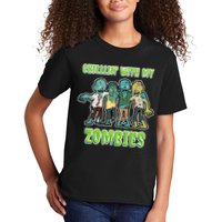 Chillin With My Zombies Kids T-Shirt