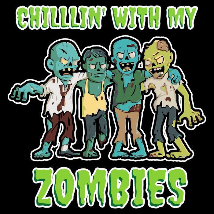 Chillin With My Zombies Kids T-Shirt