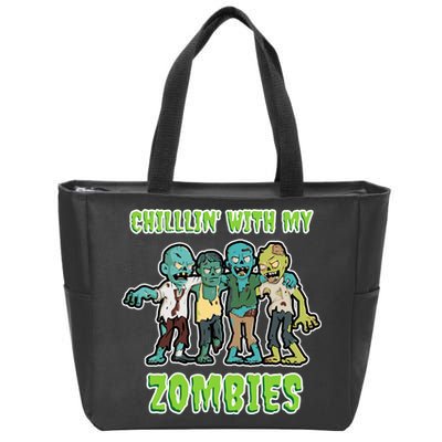 Chillin With My Zombies Zip Tote Bag