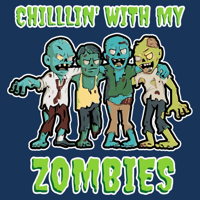 Chillin With My Zombies Infant Baby Jersey Bodysuit