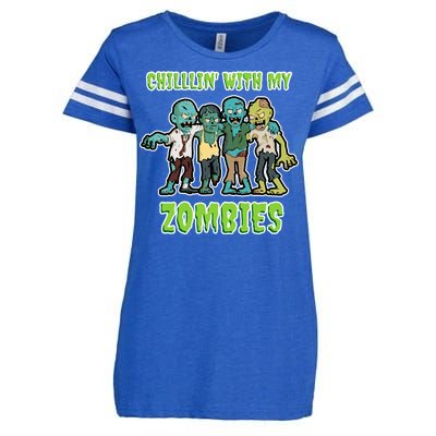 Chillin With My Zombies Enza Ladies Jersey Football T-Shirt