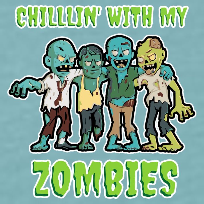 Chillin With My Zombies Sueded Cloud Jersey T-Shirt