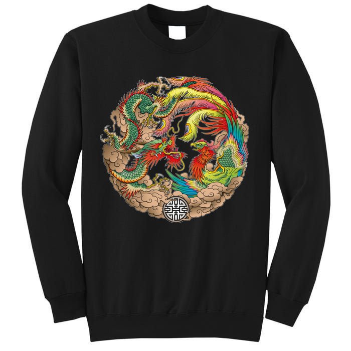 Chinese Dragon and Phoenix Yin Yang Sweatshirt