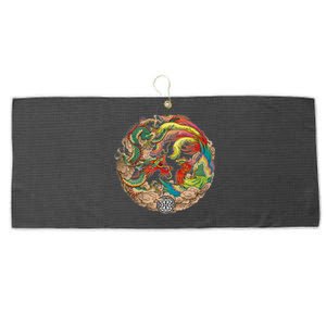 Chinese Dragon and Phoenix Yin Yang Large Microfiber Waffle Golf Towel