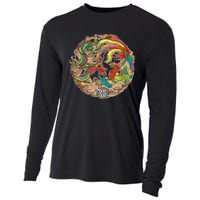 Chinese Dragon and Phoenix Yin Yang Cooling Performance Long Sleeve Crew