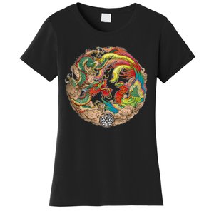 Chinese Dragon and Phoenix Yin Yang Women's T-Shirt