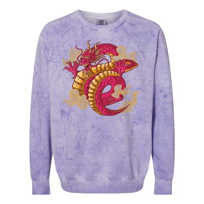 Chinese Dragon Creature Colorblast Crewneck Sweatshirt