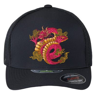 Chinese Dragon Creature Flexfit Unipanel Trucker Cap