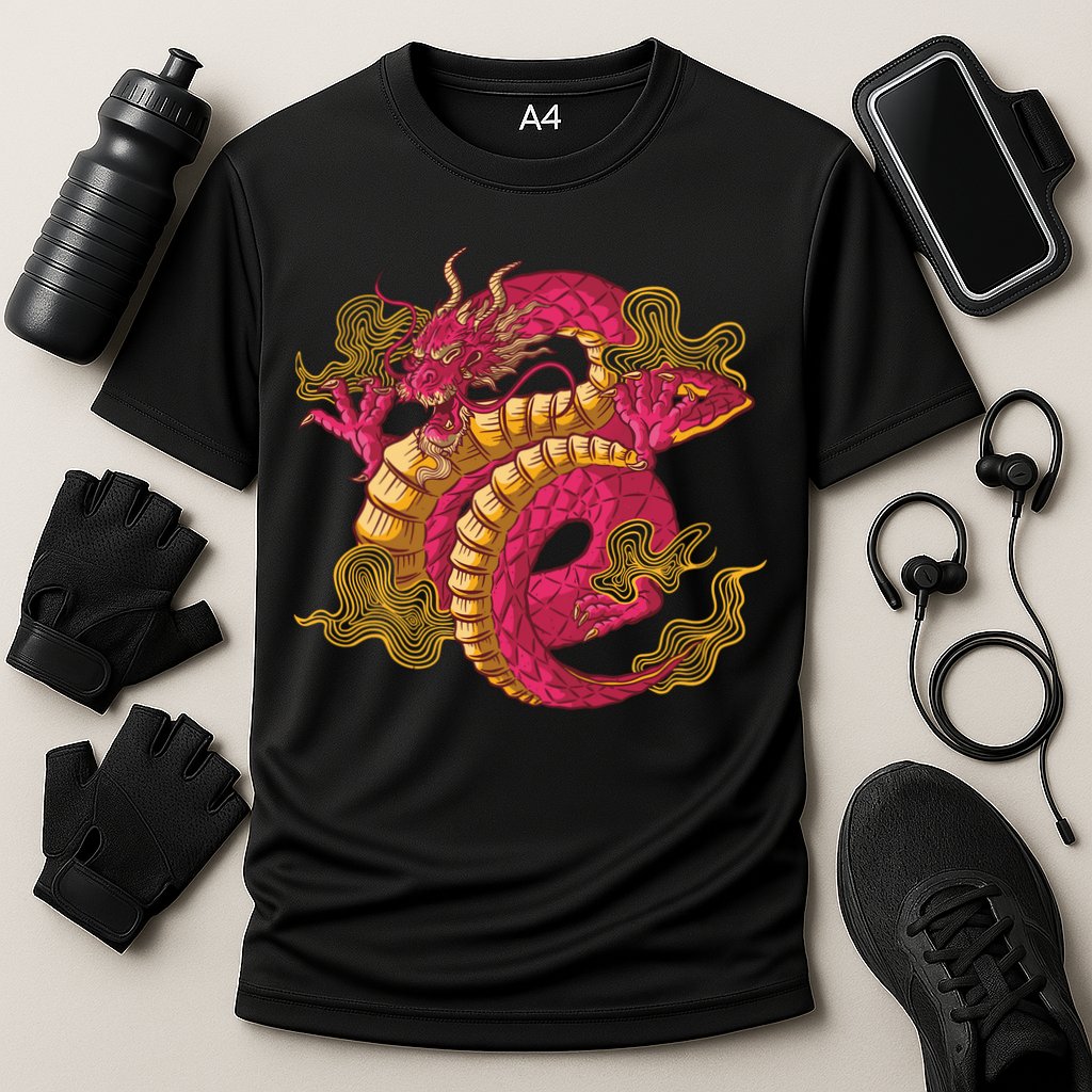 Chinese Dragon Creature Cooling Performance Crew T-Shirt