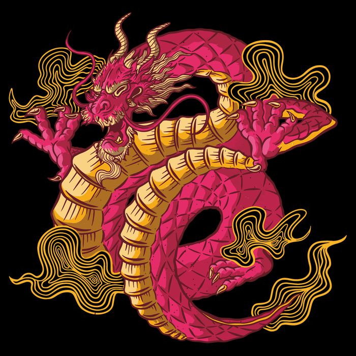 Chinese Dragon Creature Sustainable Bucket Hat