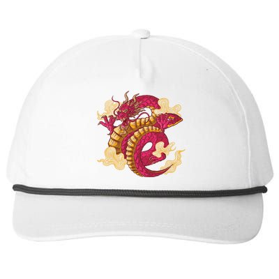 Chinese Dragon Creature Snapback Five-Panel Rope Hat