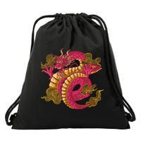 Chinese Dragon Creature Drawstring Bag