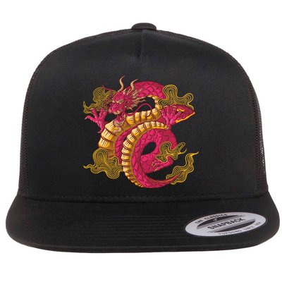 Chinese Dragon Creature Flatbill Hat
