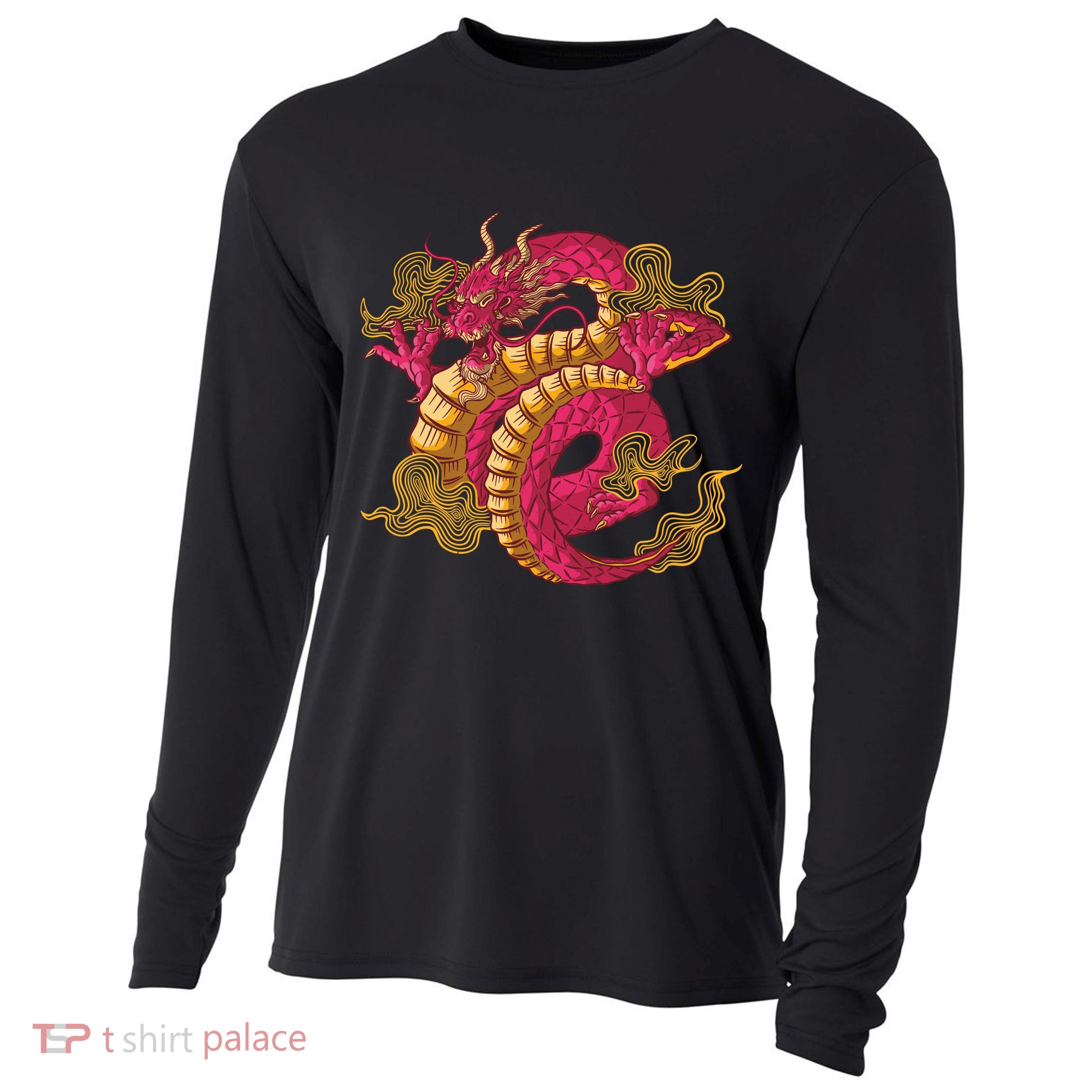 Chinese Dragon Creature Cooling Performance Long Sleeve Crew