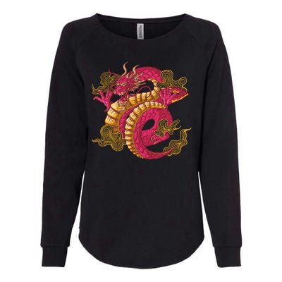 Chinese Dragon Creature Womens California Wash Sweatshirt