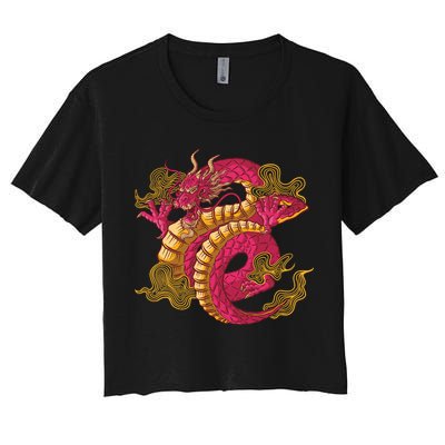 Chinese Dragon Creature Crop Top