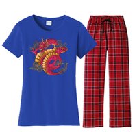 Chinese Dragon Creature Women's Flannel Pajama Set