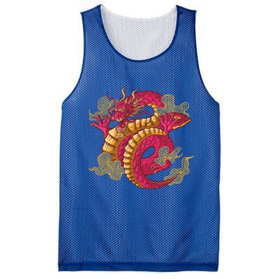 Chinese Dragon Creature Mesh Reversible Basketball Jersey Tank