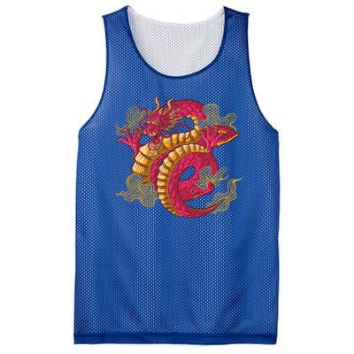 Chinese Dragon Creature Mesh Reversible Basketball Jersey Tank