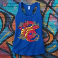 Chinese Dragon Creature Womens Tank Top