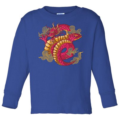 Chinese Dragon Creature Toddler Long Sleeve Shirt