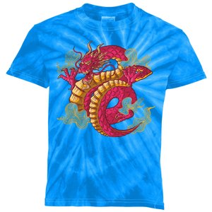 Chinese Dragon Creature Kids Tie-Dye T-Shirt