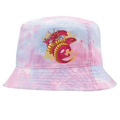 Chinese Dragon Creature Tie-Dyed Bucket Hat