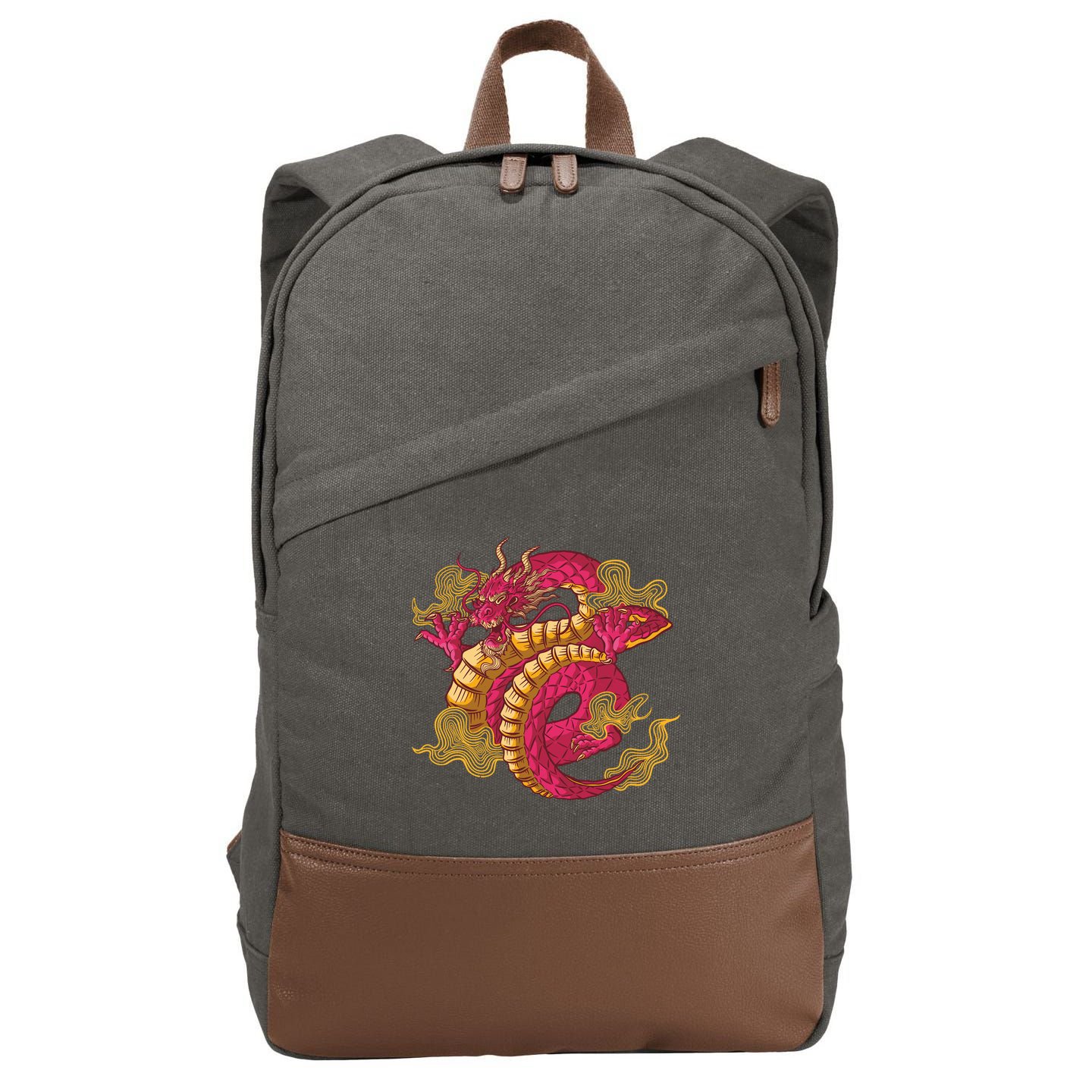 Chinese Dragon Creature Cotton Canvas Backpack