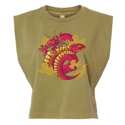 Chinese Dragon Creature Garment-Dyed Women's Muscle Tee