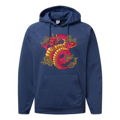 Chinese Dragon Creature Performance Fleece Hoodie