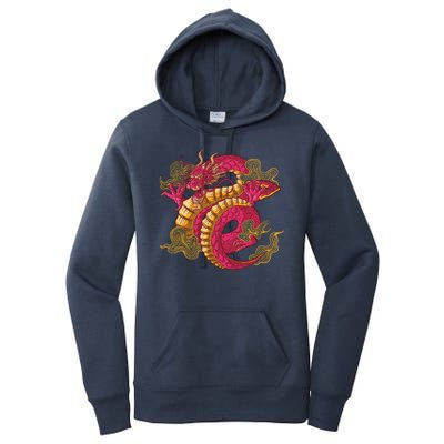 Chinese Dragon Creature Women's Pullover Hoodie