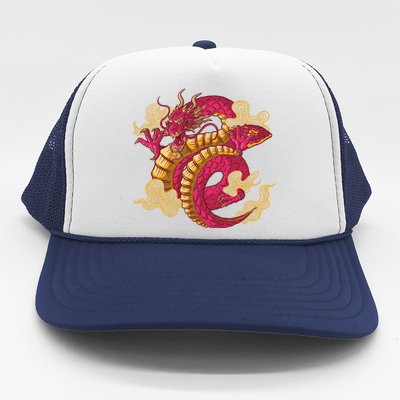 Chinese Dragon Creature Trucker Hat