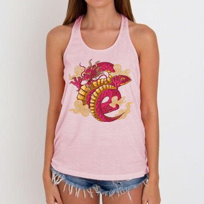 Chinese Dragon Creature Women's Knotted Racerback Tank