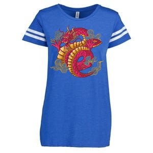 Chinese Dragon Creature Enza Ladies Jersey Football T-Shirt