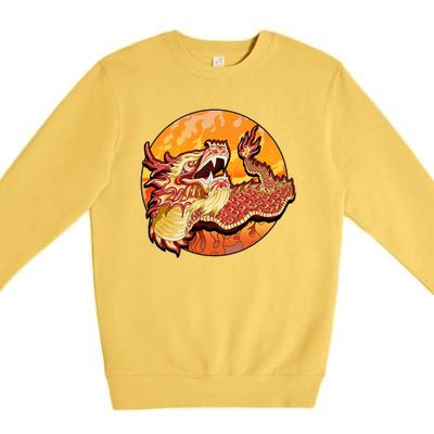 Chinese Dragon Fire Dance Premium Crewneck Sweatshirt