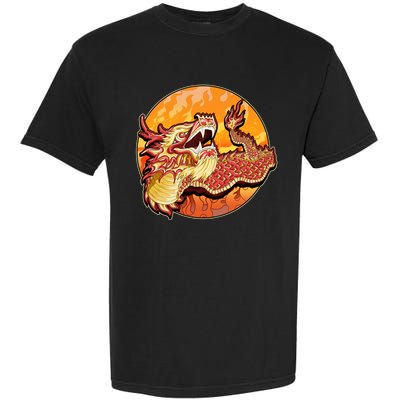 Chinese Dragon Fire Dance Garment-Dyed Heavyweight T-Shirt