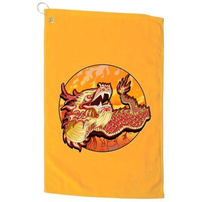 Chinese Dragon Fire Dance Golf Towel