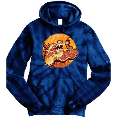 Chinese Dragon Fire Dance Tie Dye Hoodie