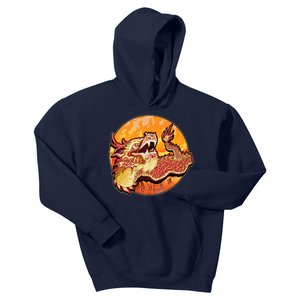 Chinese Dragon Fire Dance Kids Hoodie