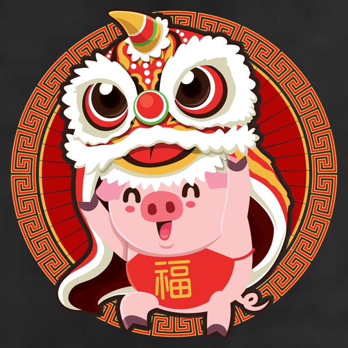 Chinese New Year Pig Dragon Dance Adult Drive Performance Visor