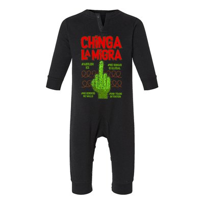 Chinga La Migra  Infant Fleece One Piece