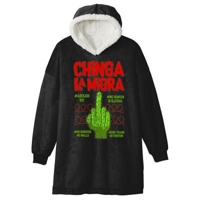 Chinga La Migra  Hooded Wearable Blanket