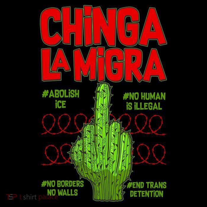 Chinga La Migra  Drawstring Bag